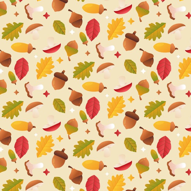 Diseño de patrón degradado para la celebración de la temporada de otoño.