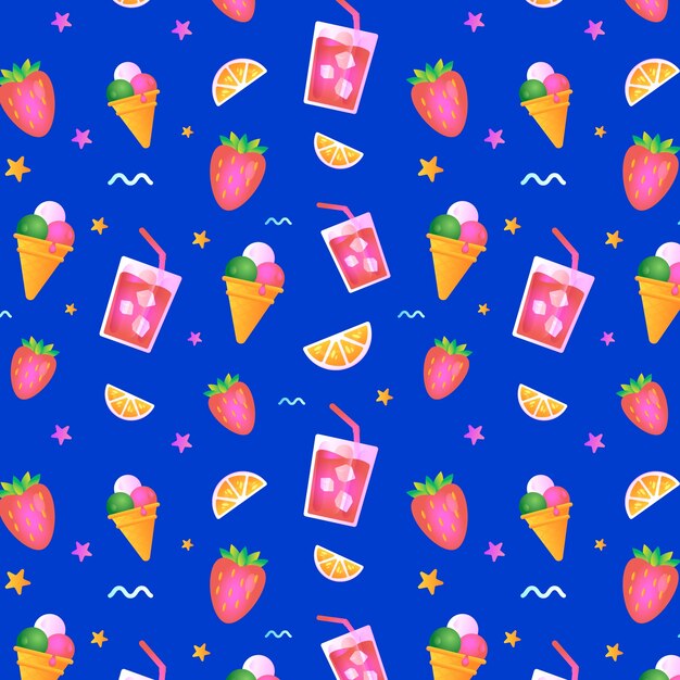 Diseño de patrón degradado para la temporada de verano.