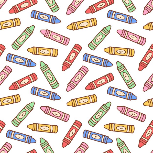 Diseño de patrón dibujado a mano para la temporada de regreso a la escuela