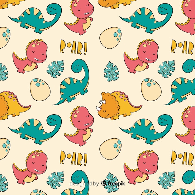 Diseño de patrón de dinosaurio
