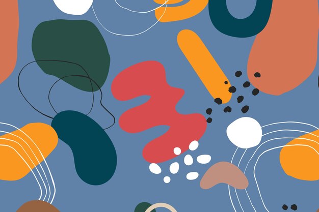 Diseño de patrón de doodle abstracto dibujado a mano