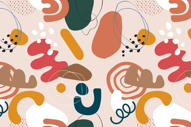 Diseño de patrón de doodle abstracto dibujado a mano