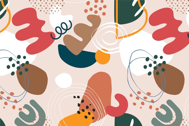 Diseño de patrón de doodle abstracto dibujado a mano