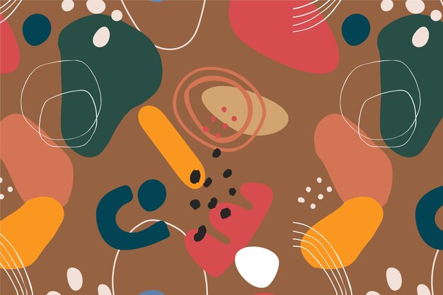 Diseño de patrón de doodle abstracto dibujado a mano