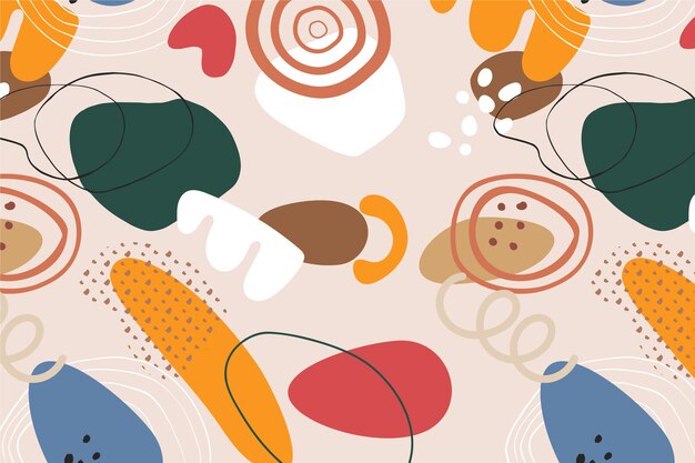 Diseño de patrón de doodle abstracto dibujado a mano