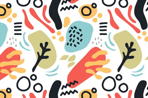 Diseño de patrón de doodle abstracto dibujado a mano