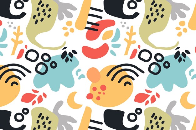 Diseño de patrón de doodle abstracto dibujado a mano