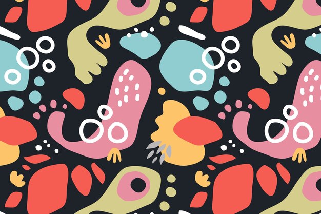 Diseño de patrón de doodle abstracto dibujado a mano