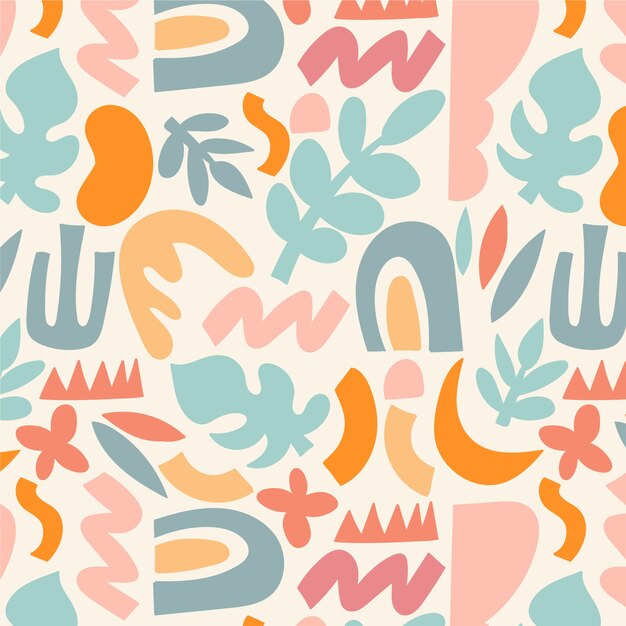 Diseño de patrón de doodle abstracto dibujado a mano