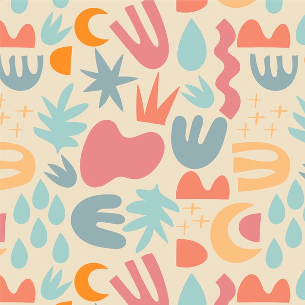 Diseño de patrón de doodle abstracto dibujado a mano