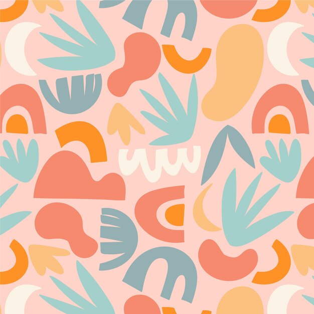 Diseño de patrón de doodle abstracto dibujado a mano