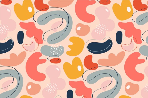 Diseño de patrón de doodle abstracto dibujado a mano