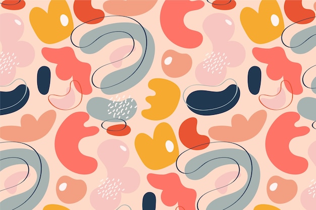 Diseño de patrón de doodle abstracto dibujado a mano