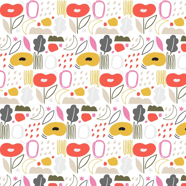 Vector gratuito diseño de patrón de doodle abstracto dibujado a mano