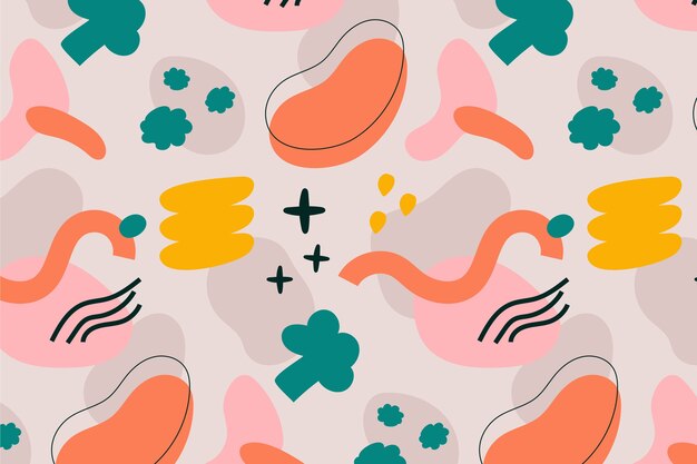 Diseño de patrón de doodle abstracto dibujado a mano