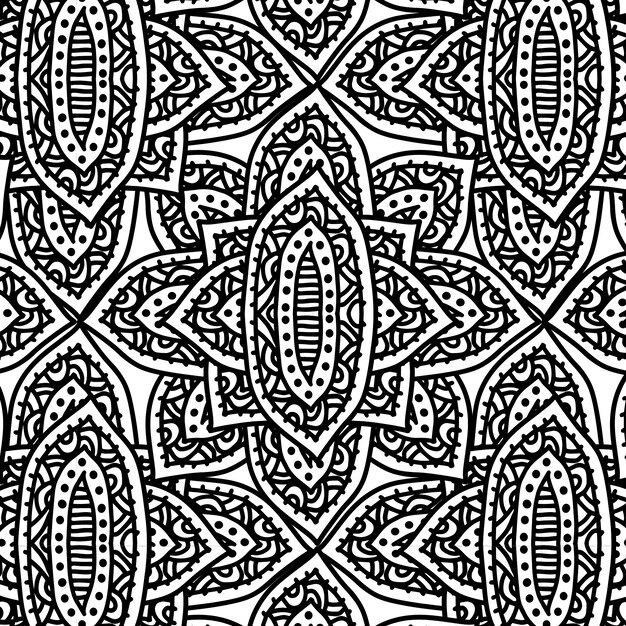 Diseño de patrón de doodle zen dibujado a mano