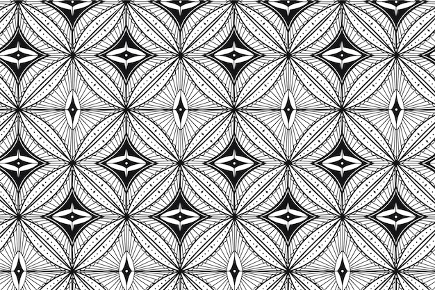 Vector gratuito diseño de patrón de doodle zen dibujado a mano
