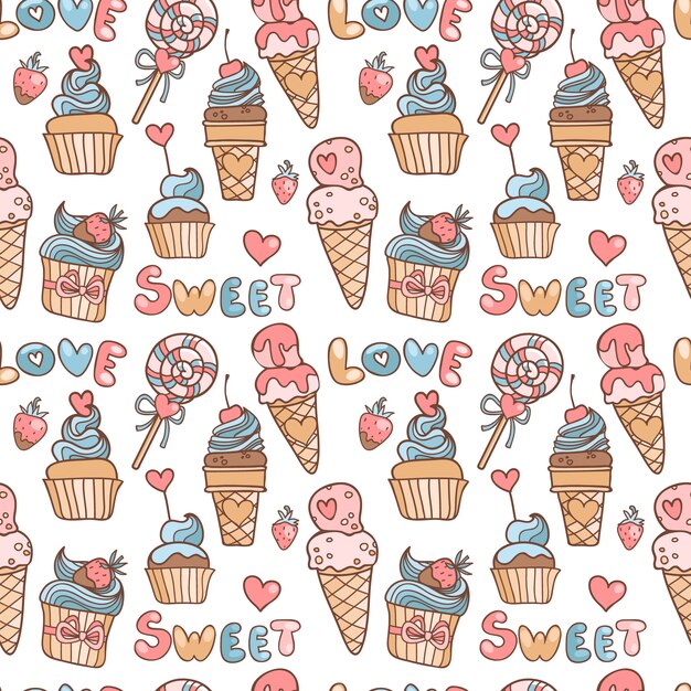 Diseño de patrón de dulces