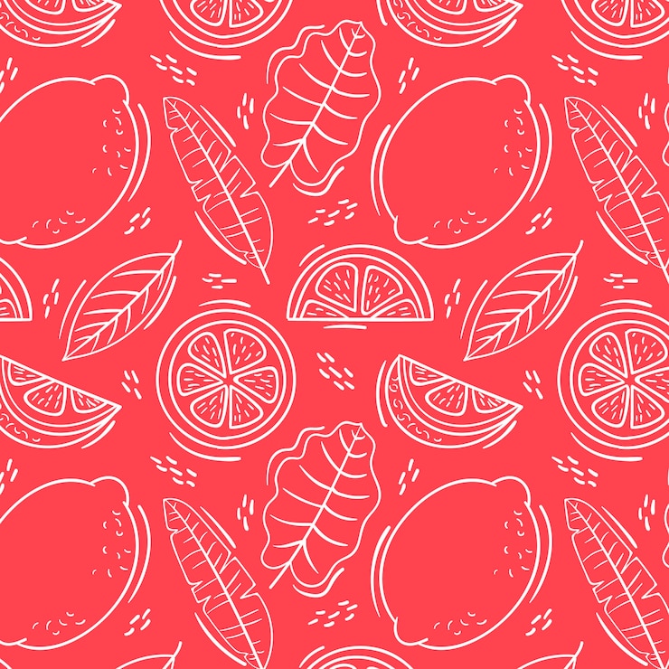 Vector gratuito diseño de patrón de duotono de verano dibujado a mano
