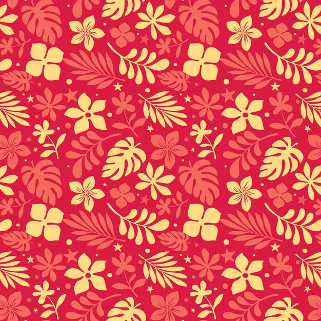 Diseño de patrón de duotono de verano de diseño plano