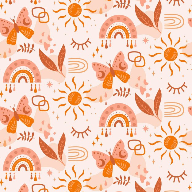 Diseño de patrón de estilo boho