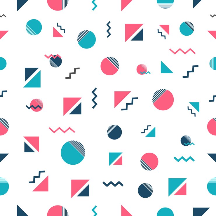 Vector gratuito diseño de patrón de estilo memphis