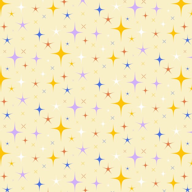 Diseño de patrón de estrella dibujado a mano