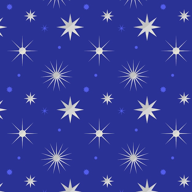 Diseño de patrón de estrellas plateadas.