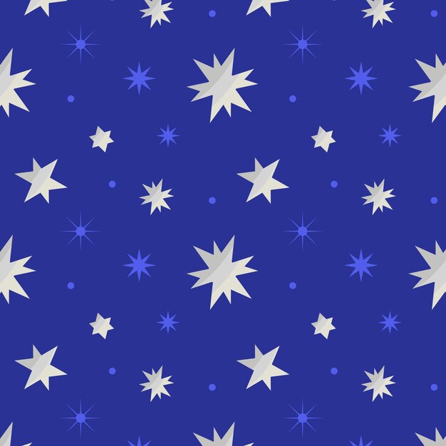Diseño de patrón de estrellas plateadas.