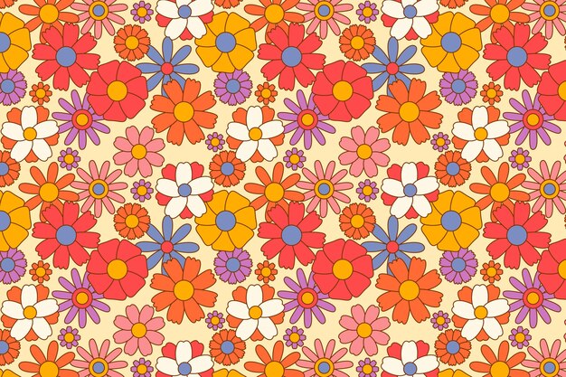 Diseño de patrón de flores maravilloso