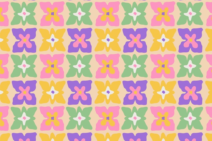 Vector gratuito diseño de patrón de flores maravilloso