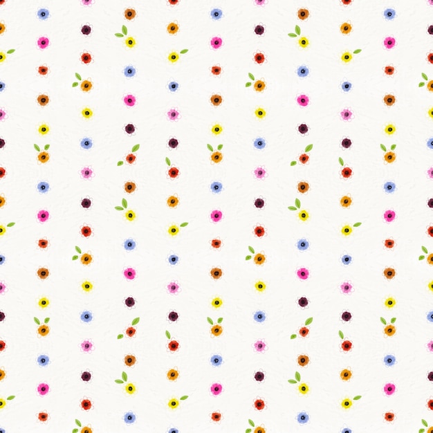 Diseño de patrón de flores pequeñas de acuarela