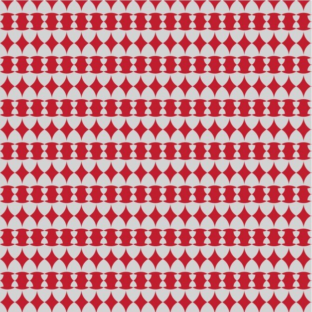 Diseño de patrón con formas rojas