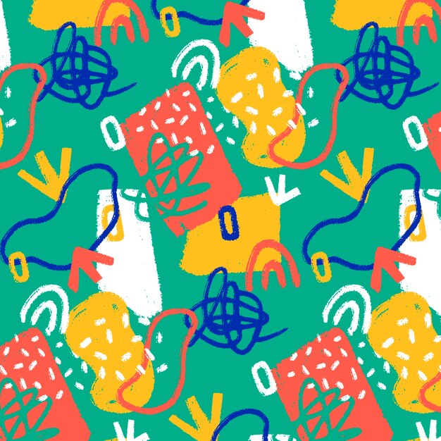 Diseño de patrón de garabato abstracto dibujado a mano