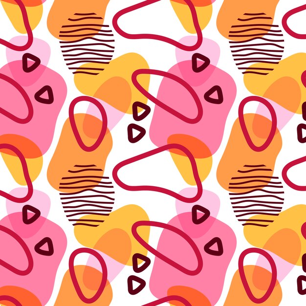Diseño de patrón de garabato abstracto dibujado a mano