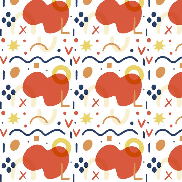Diseño de patrón de garabato abstracto dibujado a mano