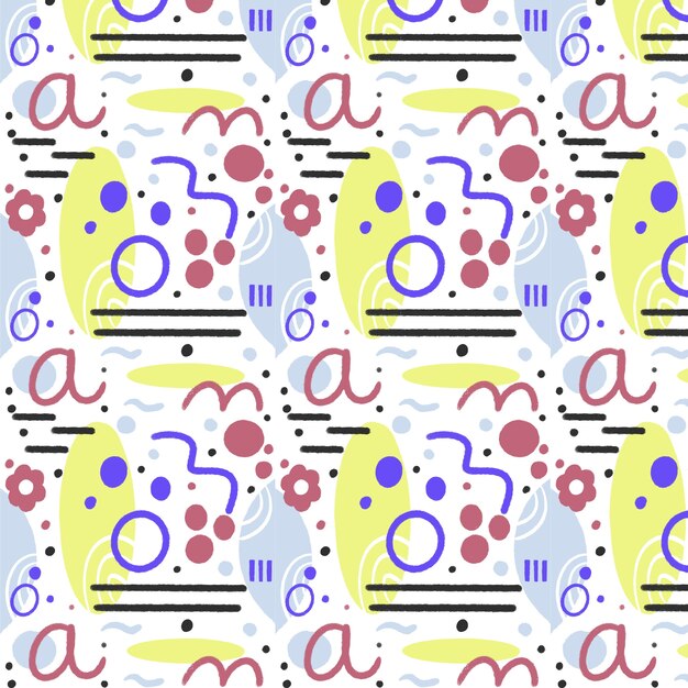 Diseño de patrón de garabato abstracto dibujado a mano