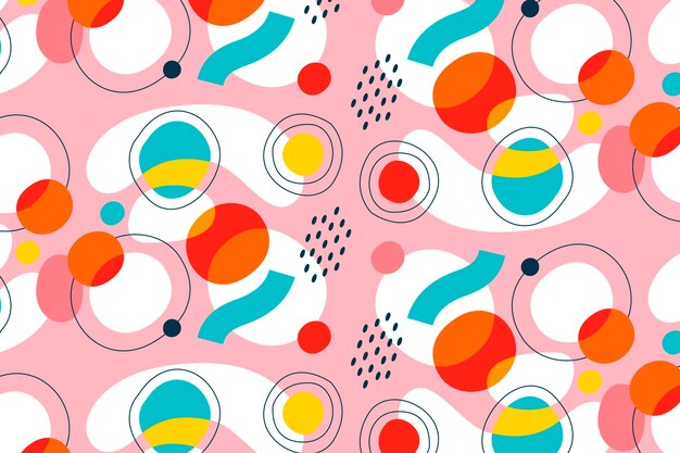 Diseño de patrón de garabato abstracto plano
