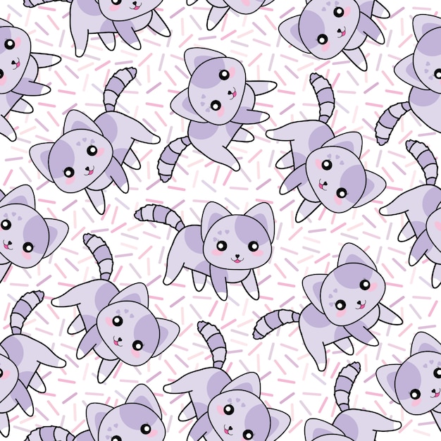 Vector gratuito diseño de patrón de gatos