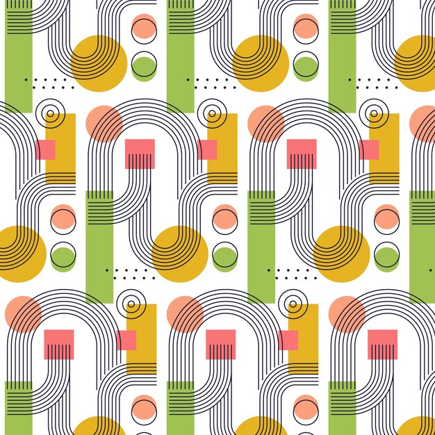Diseño de patrón geométrico boho dibujado a mano