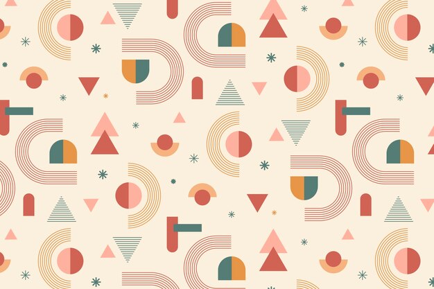 Diseño de patrón geométrico boho dibujado a mano