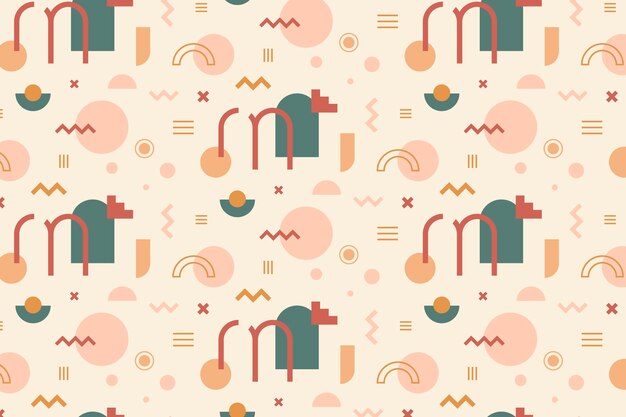 Diseño de patrón geométrico boho dibujado a mano