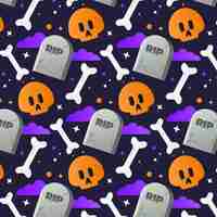 Vector gratuito diseño de patrón de halloween degradado