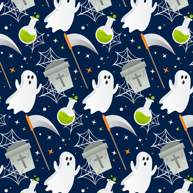 Diseño de patrón de halloween degradado