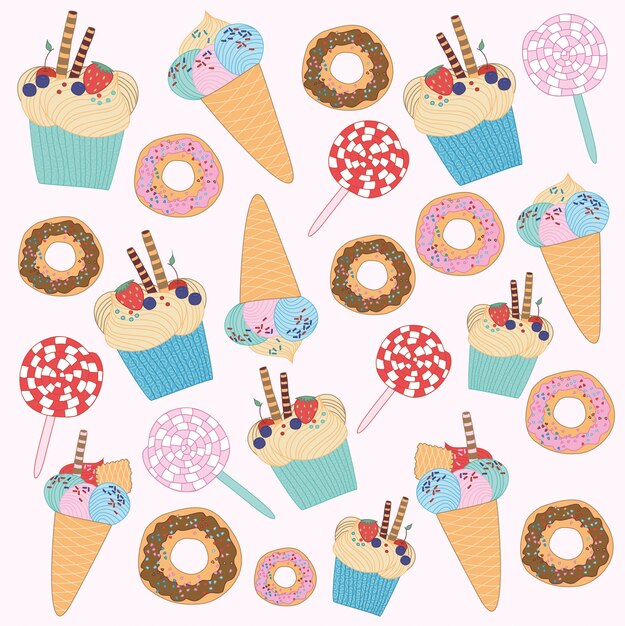 Diseño de patrón de helados