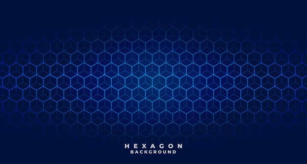 Diseño de patrón hexagonal de tecnología azul
