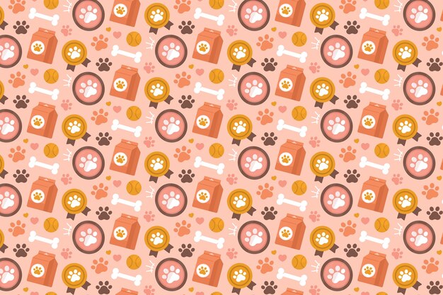 Diseño del patrón de las huellas de las patas