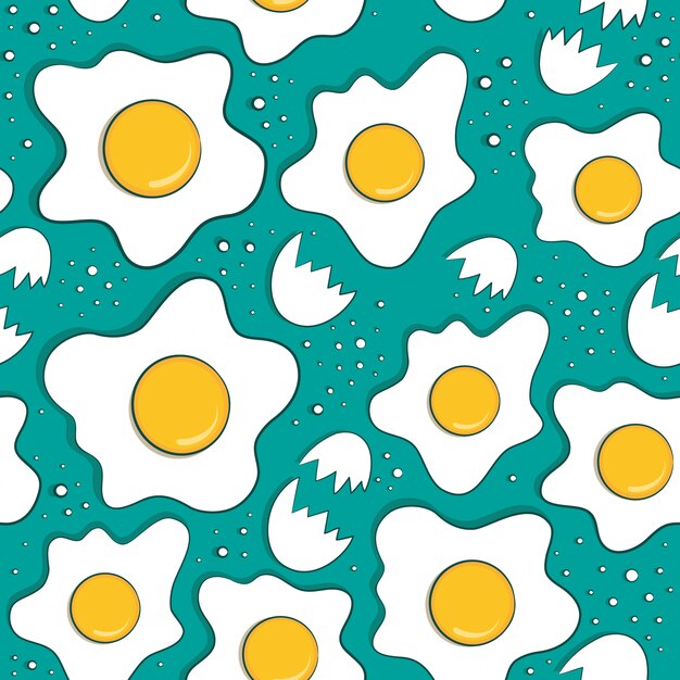 Diseño de patrón de huevos fritos