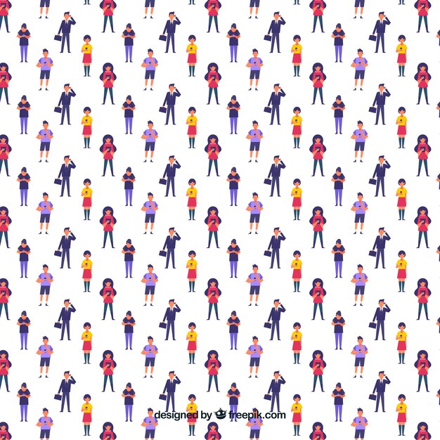 Diseño de patrón infinito con personas