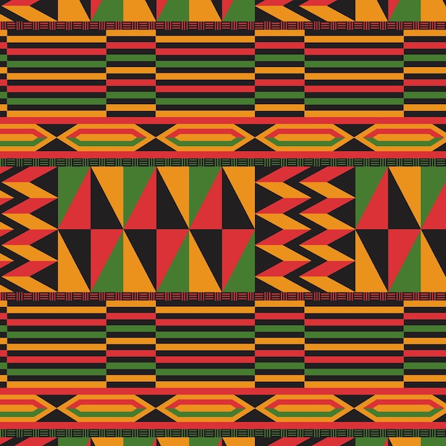Diseño de patrón de kwanzaa plano dibujado a mano